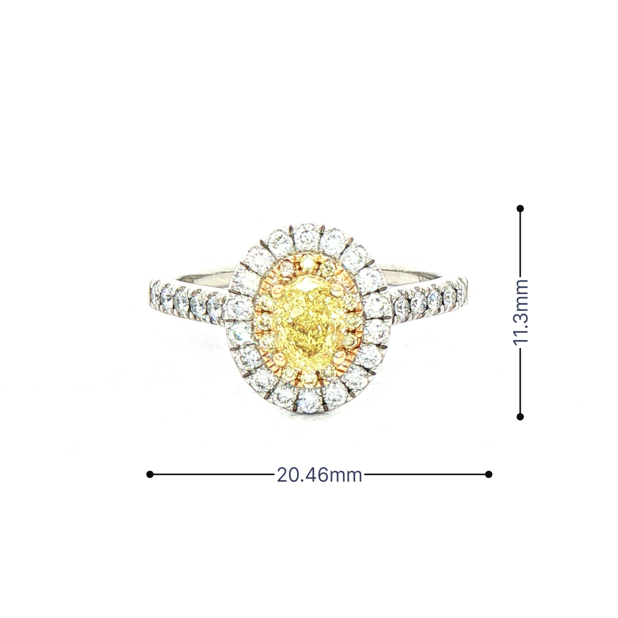 0.97ct Natural Diamond VS1 Certified Solitaire Halo Ring set in Platinum
