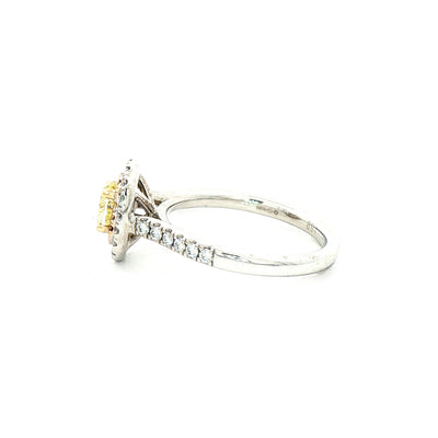 0.97ct Natural Diamond VS1 Certified Solitaire Halo Ring set in Platinum