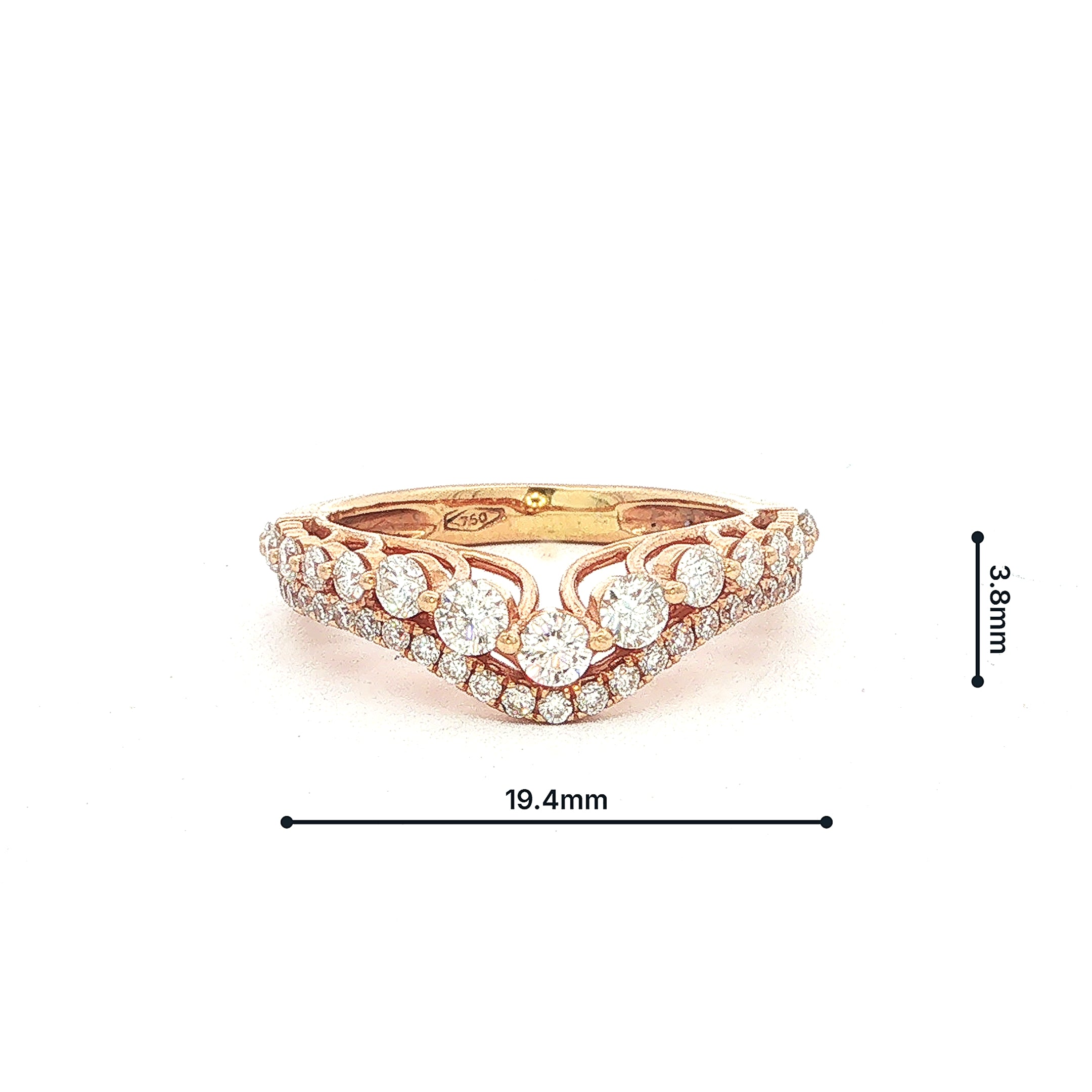 18ct Rose Gold Natural Diamond Bridal Ring Set