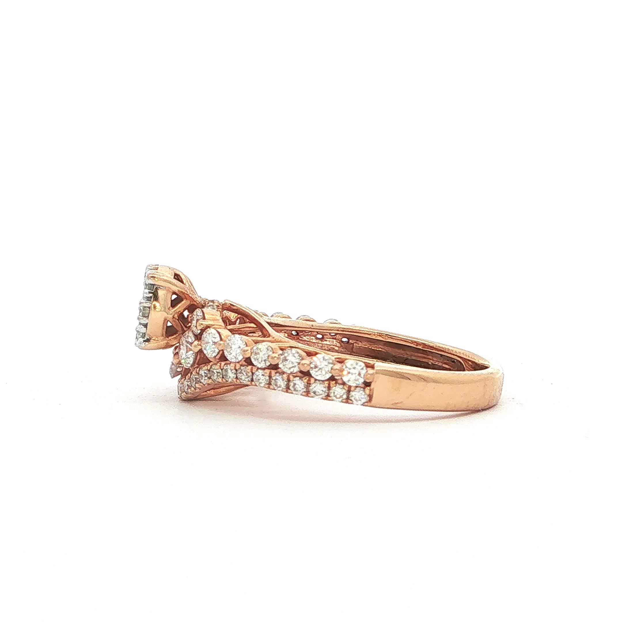 18ct Rose Gold Natural Diamond Bridal Ring Set