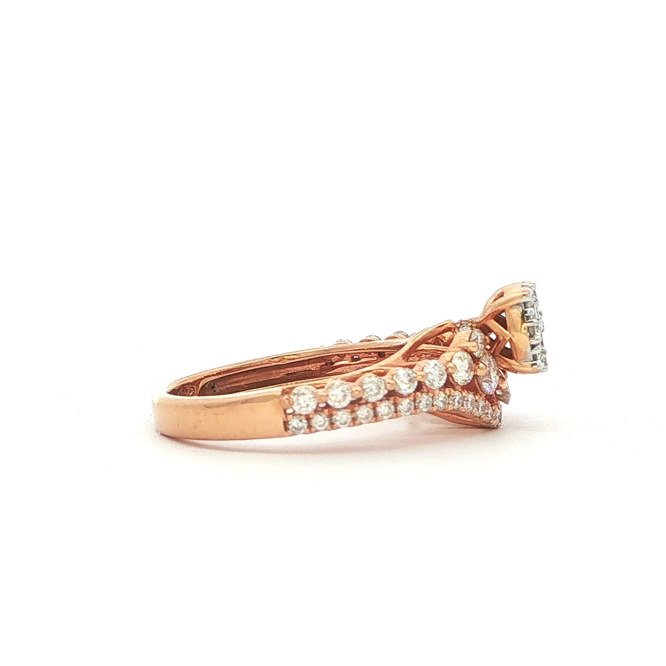 18ct Rose Gold Natural Diamond Bridal Ring Set