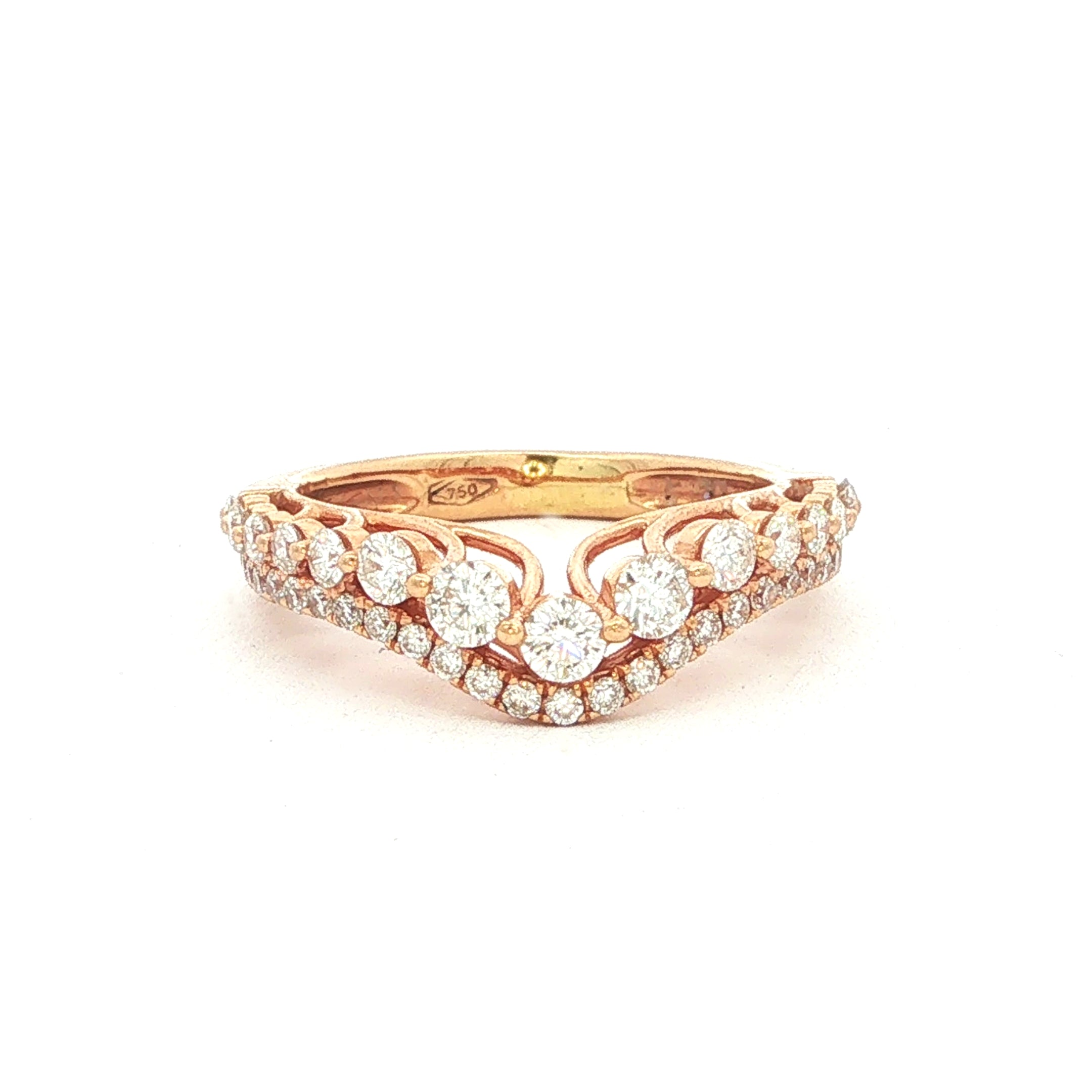 18ct Rose Gold Natural Diamond Bridal Ring Set