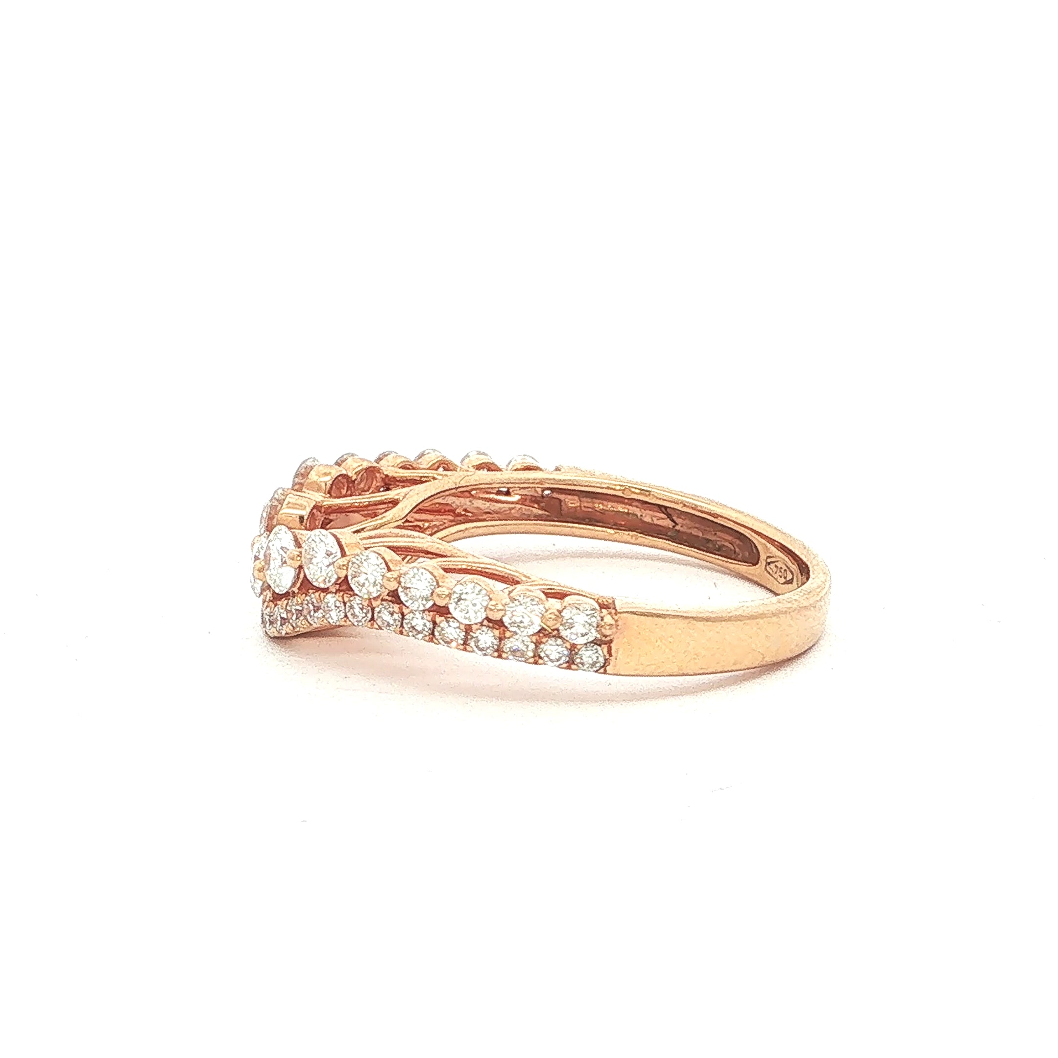 18ct Rose Gold Natural Diamond Bridal Ring Set