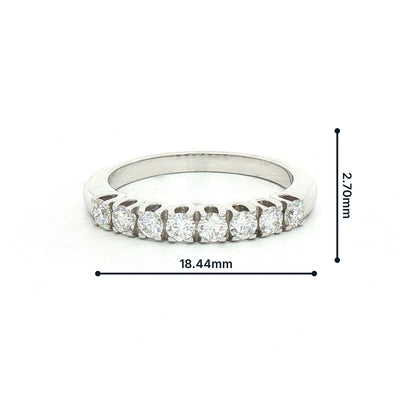 0.48ct Half Eternity Ring set in 18ct White Gold
