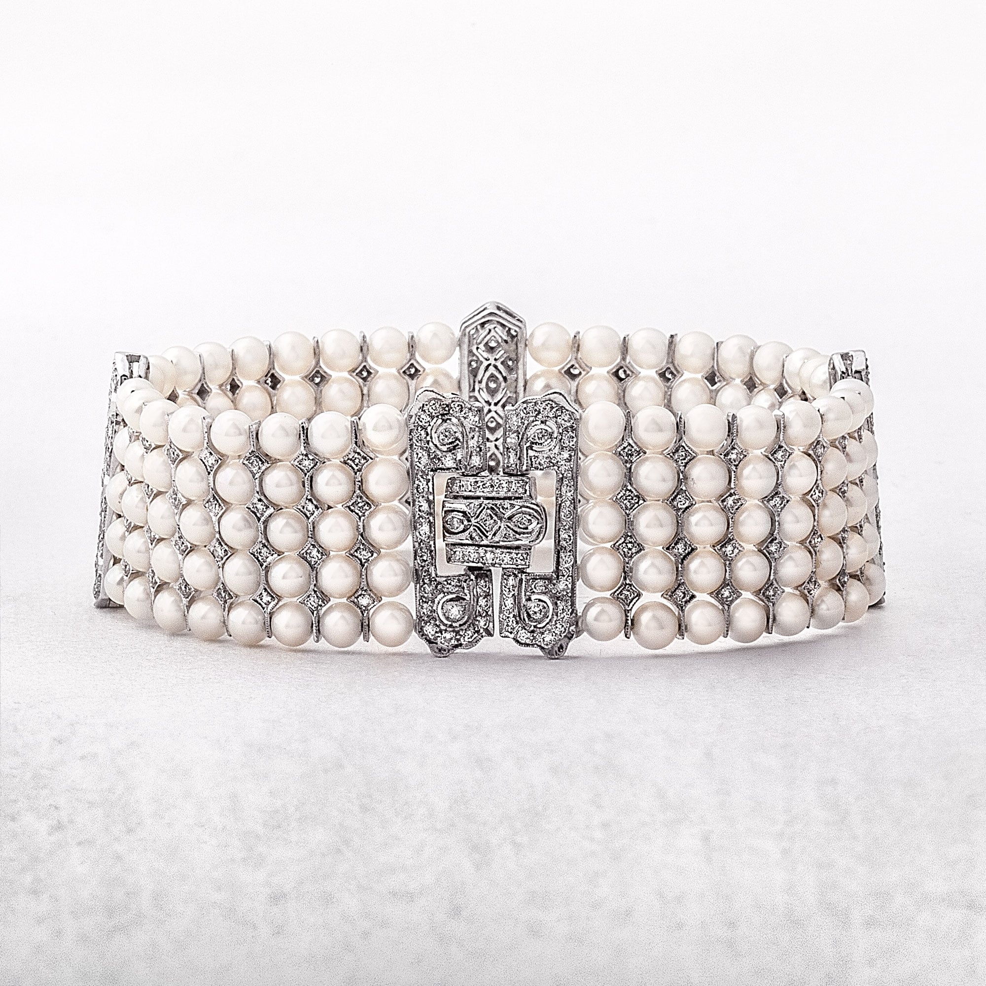 pearl diamond bracelet